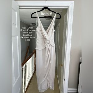 WHITE SATIN DRESS